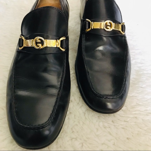 Gucci Dark Brown Loafers/Slips On w/ GG Logo Dress Men’s Shoes 42.5 US 8.5 - Picture 4 of 15